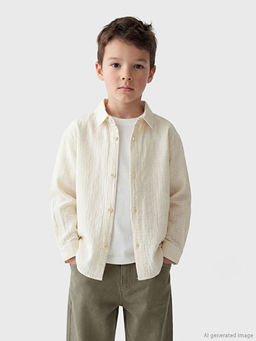 Uzun Kollu Erkek ?ocuk G?mlek