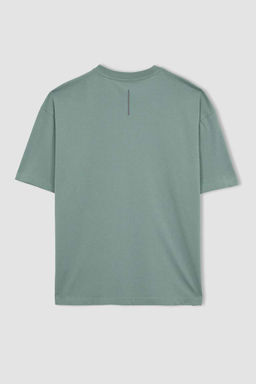 DeFactoFit Футболка оверсайз с круглым вырезом и короткими рукавами с принтом из 100% хлопка  фото 10