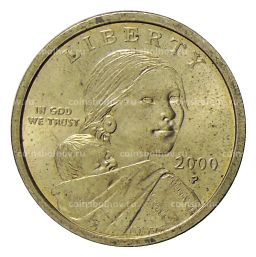 1 доллар 2000 года P США Сакагавея  Парящий Орел