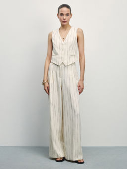 Жилет приталенного кроя изо льна / Zarina  фото 2