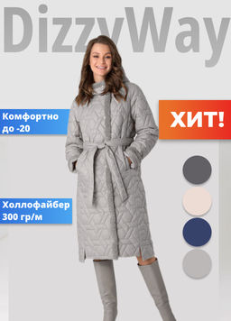 Пальто серый Dizzyway