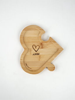 Менажница 4 в 1 «Сердце», бамбук