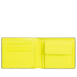 Итальянский мужской кожаный кошелек DuDu серии Azzorre | черно-желтый - Dudubags фото 3