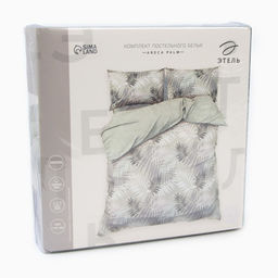 Постельное бельё Этель 1.5сп Areca palm, 143х215см, 150х214см, 50х70см-2 шт, поплин, 125 г/м2 фото 5
