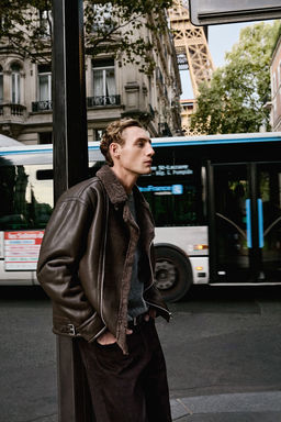 Siyah Regular Fit Suni Deri %100 PU Ici Polarl? Kal?n K?sl?k Erkek Mont TMNAW26MO00005 - Trendyolmilla фото 16