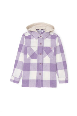 Сиреневая рубашка с капюшоном и длинными рукавами для девочки - U.s. polo assn фото 5