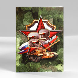 Подарочный набор: ежедневник А6, блок с липким слоем, ручка 23 февраля: Настоящий герой - Artfox фото 2