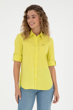 U. S. Polo Assn / Женская рубашка с длинным рукавом фисташкового цвета - U.s. polo assn фото 8