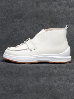 01-5281-2 WHITE Ботинки демисезонные женские (натуральная кожа, байка)