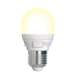 LED-G45 7W/3000K/E27/FR/DIM PLP01WH Лампа светодиодная, диммируемая. Форма шар, матовая. Серия Яркая. Теплый белый свет (3000K). Картон. ТМ Uniel.