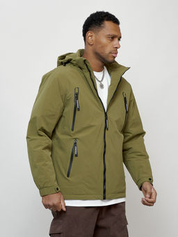 Куртка молодежная весенняя с капюшоном цвета хаки - Mtforce фото 7