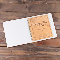 Родословная фото книга «Родословная книга» с деревянным элементом, 27.5×25 см