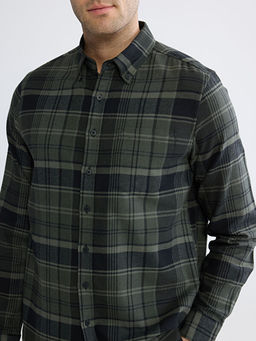 Regular Fit Ekose Gabardin Erkek G?mlek