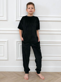 Костюм для мальчика Котик Черный М-03КД MODAMICA