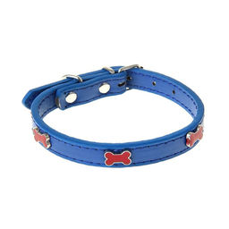 Ошейник Бакалавр 37 х 1,5 см, искусственная кожа, тёмно-синий