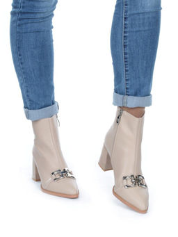 01-PCT167-3 BEIGE Ботинки демисезонные женские - No name фото 3