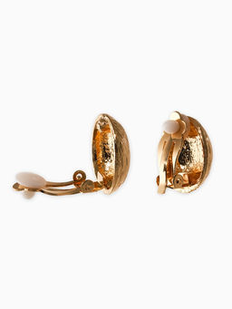 Цена за 2 шт. Клипсы «Полукруг», цвет золото