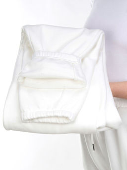 M039 WHITE Брюки спортивные женские на флисе (100% хлопок) 7986 - Fashion фото 8