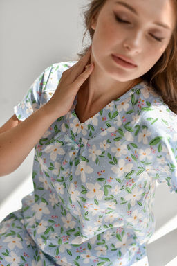 Сорочка ночная Полянка (рукав)  Хлопок 100% - Оптима фото 21