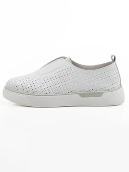 06-YE297-2 WHITE/OLIVE Туфли летние женские (натуральная кожа)