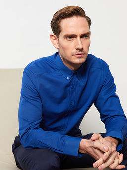 Slim Fit Uzun Kollu Oxford Erkek G?mlek