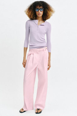 JERSEY PUNTO BOTONES / Lila claro