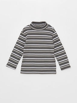 Bal?k?? Yaka Uzun Kollu ?izgili Erkek Bebek Ti??rt