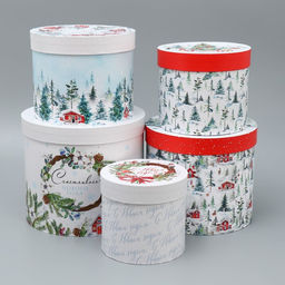 Набор подарочных коробок 5 в 1 Чудес и волшебства, 13 14 19.5 22 см - Дарите счастье фото 2