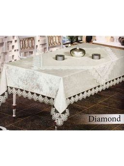 Скатерть EFOR DIAMOND 160*220 прямоугольная серебро GRI  фото 2