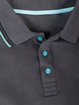 Футболка-поло из фактурного трикотажа - Vilatte фото 2