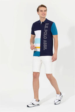 U. S. Polo Assn Мужская темно-синяя футболка с воротником-поло - U.s. polo assn фото 10