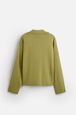 VISCOSE/COTTON KNIT POLO SHIRT - Zara фото 7