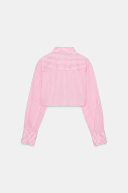 CAMISA CORTA RAYAS / Rosa - Zara фото 7