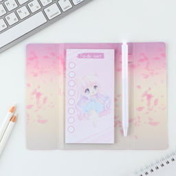 Подарочный набор, планинг-стикеры 30 л., ручка пластик Аниме - Artfox фото 2