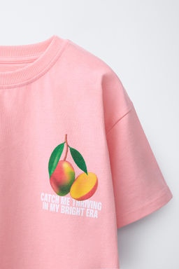 CAMISETA ESTAMPADO / Rosa / Blanco