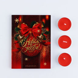 Подарочный набор новогодний, ежедневник и чайные свечи «Впусти сказку в свою жизнь»