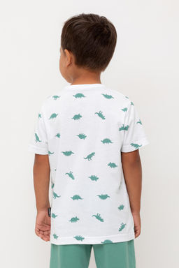 Crockid _ КР 302737/белый,дино к560 фуфайка (футболка) для мал  фото 4