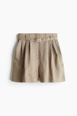 Pantalon corto paper bag con cinturon - H&m фото 5