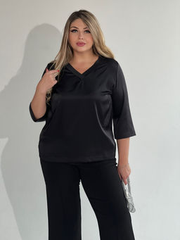 Блуза Ольга_О171/черный - Ihomelux фото 15