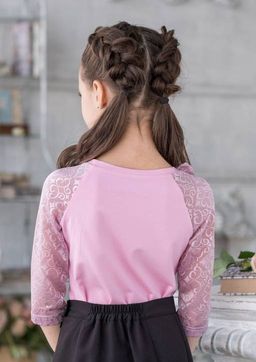 Дорис, блузка трикотажная яр.розовый/122-60-54 - Alolika фото 3