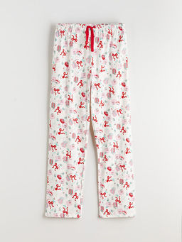 Beli Lastikli Y?lba?? Temal? Kad?n Pijama Alt?