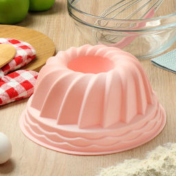 Форма для выпечки силикон, 23.5х10.5 см, круглая розовая Savory Y4-4964 (396043) /Daniks/  фото 3
