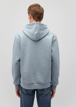Muhur Logo Bask?l? Kapusonlu Mavi Sweatshirt  фото 4