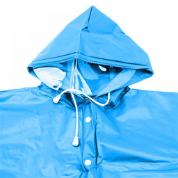 Дождевик-плащ, р-р L, 66х105см, на кнопках, EVA, капюшон с козырьком, в сумке 30х21см, цвета микс (Китай)