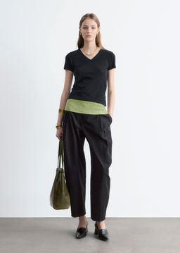 Camiseta de algod?n con escote en pico - H&m фото 5