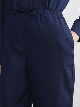 Beli Lastikli Wideleg Kad?n Jean Pantolon