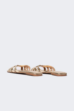 Женские тапочки без шнуровки на плоской подошве из искусственной кожи - Defacto фото 4