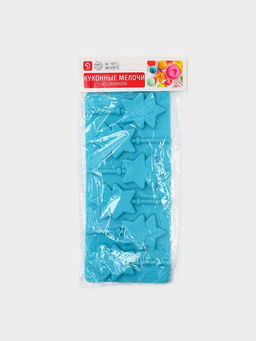 Форма для леденцов новогодний Доляна Звёзды, силикон, 24?11?1 см, 6 ячеек (5.2?4 см), с палочками, МИКС