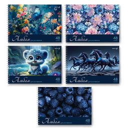 Светоч А234 Альбом для рисования, 100 г/м2 A4 29.5 х 21 см 5 шт. на гребне 48 л. 01622 Ярко - синий мир