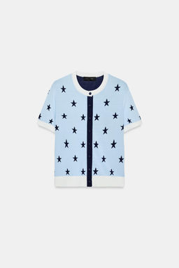 CHAQUETA PUNTO ESTRELLAS / Azul - Zara фото 5